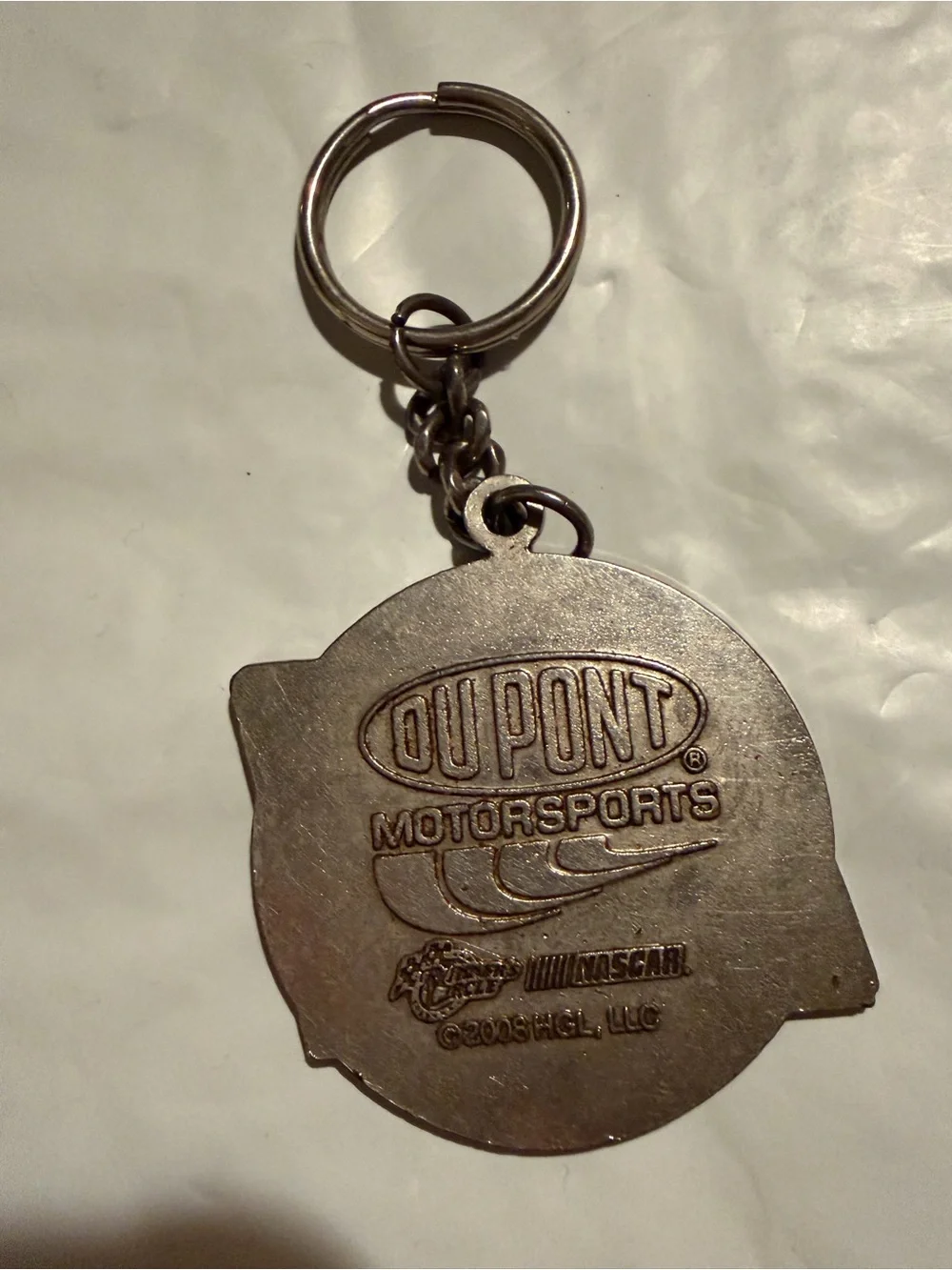 2008 Jeff Gordon Nascar Yellow and Blue '24' Metal Keychain